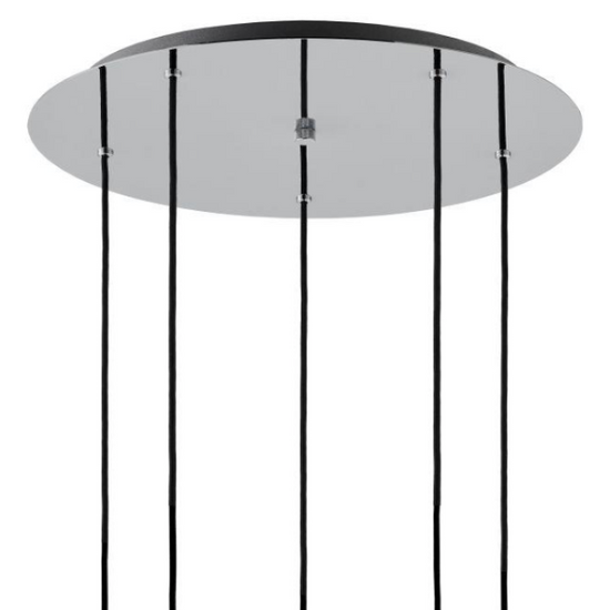 Lampa wisząca pięciopunktowa LONGIS CHROM 5 na plafonie KASPA