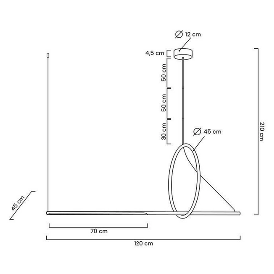 MOOSEE lampa wisząca STICK czarna