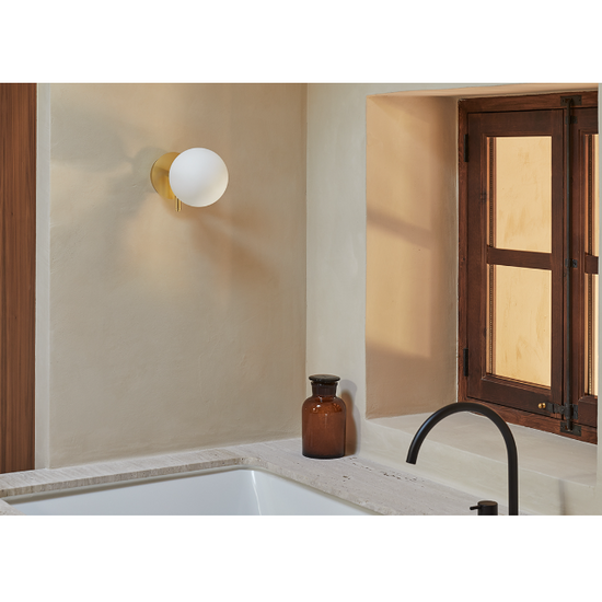 Kinkiet ATOM mosiądz/przezroczysty A1214 Aromas