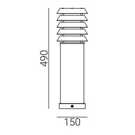 Słupek ogrodowy Alta Norlys 49cm art 293 cynk ogniowy