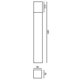 Lampa ogrodwa słupek Arendal Norlys art 1561 cynk ogniowy