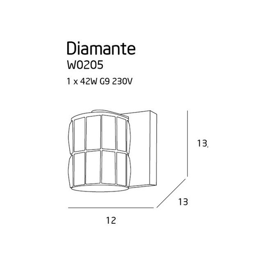 KINKIET DIAMANTE I W0205 MAXLIGHT