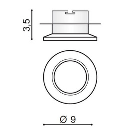 Oprawa wpuszczana Adamo Azzardo chrom