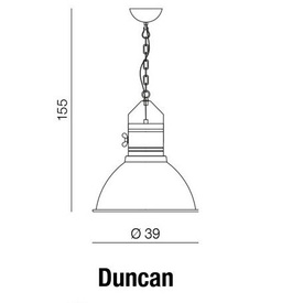 Biała lampa wisząca Duncan Azzardo