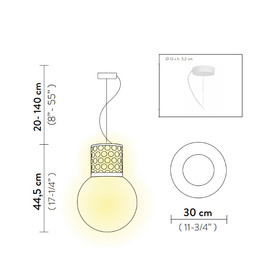 Lampa wisząca Atmosfera Pewter Slamp