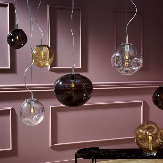 Lampa wisząca trzypunktowa AVIA 3 transparentna, chrom KASPA