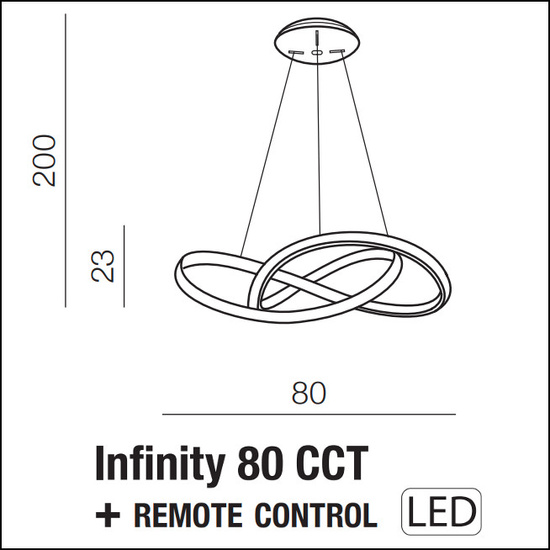 Lampa Infinity 3000-4000K DIMM z pilotem Azzardo AZ5097