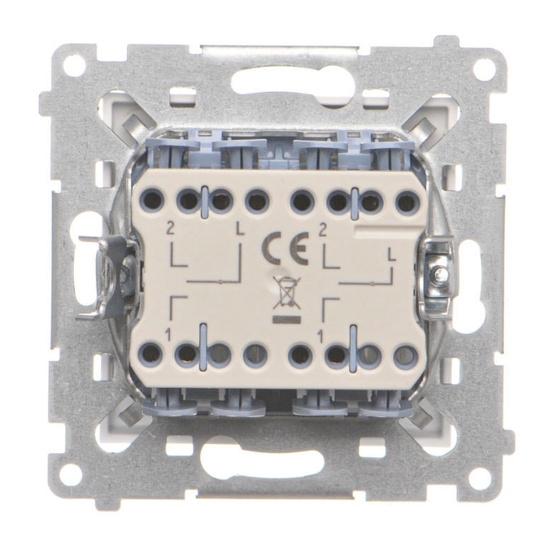 Łącznik żaluzjowy podwójny trójpozycyjny Simon 55