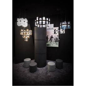 Lampa wisząca La Lollo L czarno niebieski gradient Slamp 