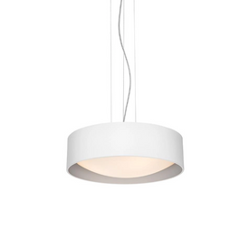 Lampa wisząca VERO biała, 45 cm, srebrne wnętrze KASPA