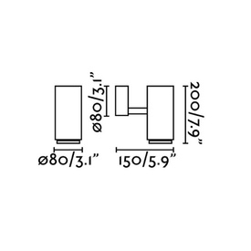 Kinkiet zewnętrzny LED PLOM czarny 70912