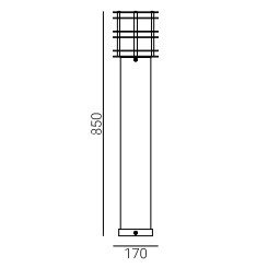 Słupek ogrodowy Stockholm Norlys art. 288 cynk ogniowy