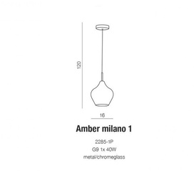 Lampa wisząca Amber Milano1 Clear Azzardo