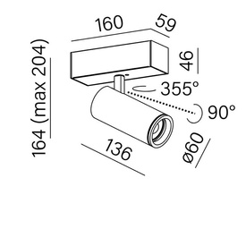 reflektor HYPER zoom LED Ø60 AQform