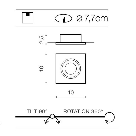 Oprawa wpust Azzardo EDITTA ALUMINIUM