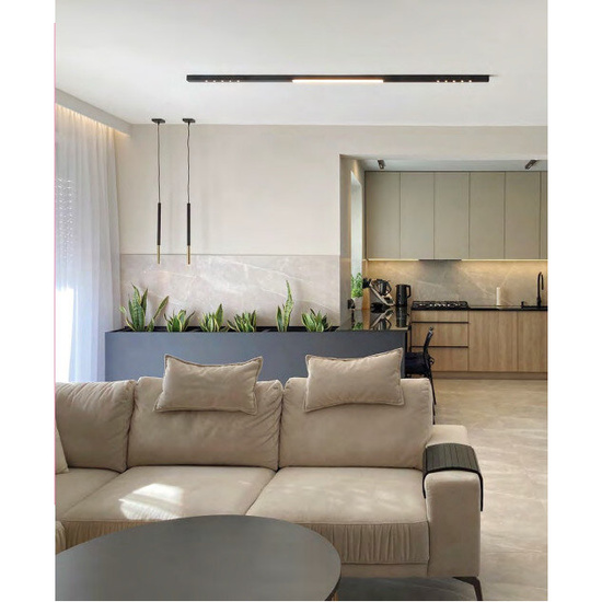 MIXLINE LED natynkowa listwa oświetleniowa AQform 216 cm switchDIM czarny 4000K 54°