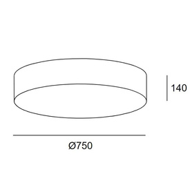 Plafon BOL 75 cm Leds-C4 15-4924-BY-M1 