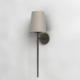 Kinkiet do łazienki Beauville brązowy z szaro-piaskowym abażurem Cone 138 Astro Lighting