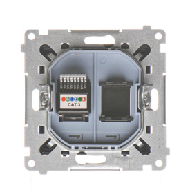 Gniazdo telefoniczne pojedyncze RJ12 Simon 55