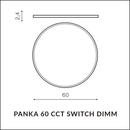 Plafon Panka 60 CCT SWITCH DIMM AZ5370