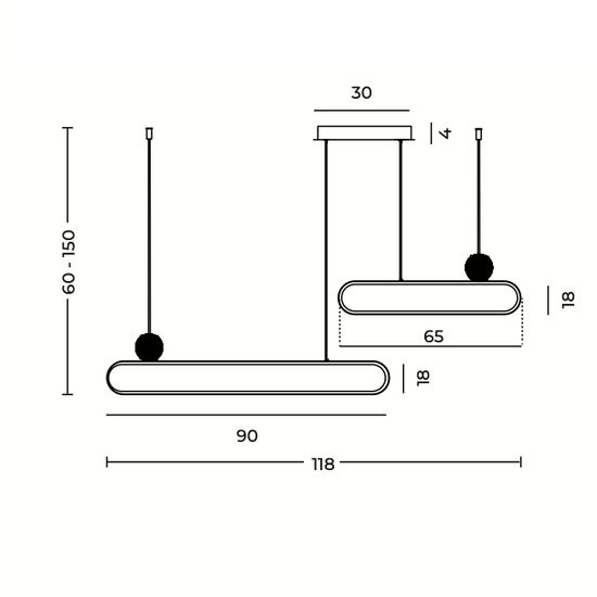 LAMPA WISZĄCA NICODEMO V2 PENDANT 3000K 3-STEP DIMM Azzardo AZ5450