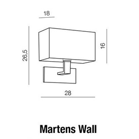 Kinkiet Martens czany Azzardo