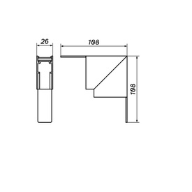 Łącznik TYP B wewnętrzny LOONARI czarny