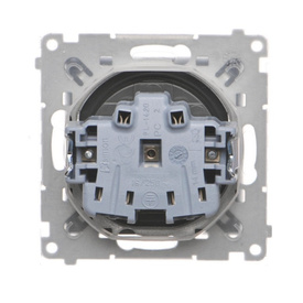 Gniazdo pojedyncze z klapką transparentną IP44 Simon 55