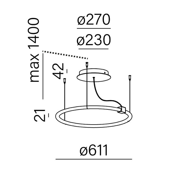 Lampa wisząca BUCLO up LED AQFORM