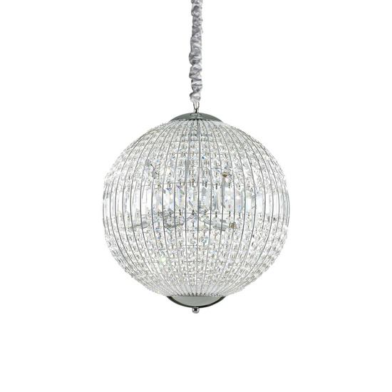 KRYSZTAŁOWA LAMPA WISZĄCA LUXOR SP8 116228 IDEAL LUX