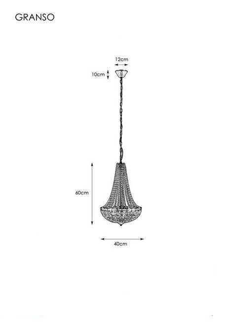 Żyrandol kryształowy GRÄNSÖ Markslojd 107551 chrom IP44