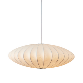 Lampa wisząca SILK FLAT biała 50 cm