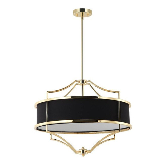 Lampa wisząca Stesso black Gold M STYL NOWOJORSKI 