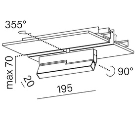 Oprawa RAFTER mini move 20 LED do szynoprzewodów multitrack high AQform