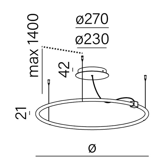 Lampa wisząca BUCLO up LED AQFORM