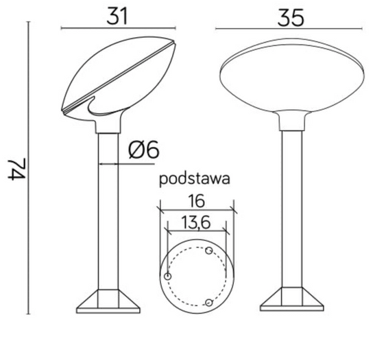 Lampa stojąca zewnętrzna TAO 3 SU-MA