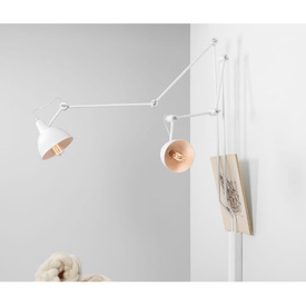 Podwójny kinkiet Aida 814D biały ALDEX