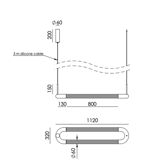 Lampa wisząca IMAN L C1322/L/NEG Aromas 