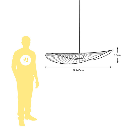 LAMPA WISZĄCA VERTIGO BIAŁA - 140 cm