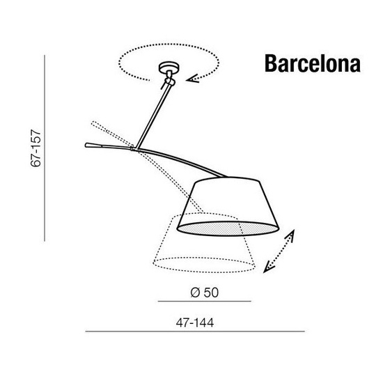 Lampa wisząca Barcelona Black