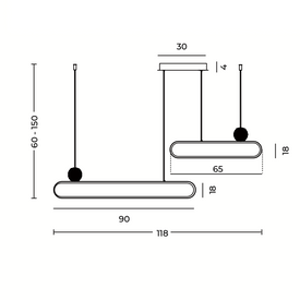 LAMPA WISZĄCA NICODEMO V2 PENDANT 3000K 3-STEP DIMM Azzardo AZ5450