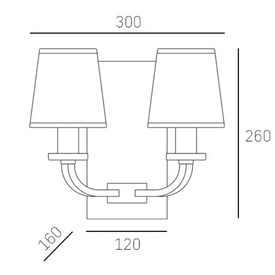 Kinkiet NEW YORK W02503CH-WH