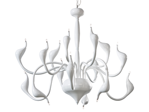  Lampa wisząca SNAKE 2 WHITE biały żyrandol AZZARDO