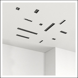 RAFTER points 28 LED trim wpuszczany L927 37° odbłyśnik czarny AQFORM