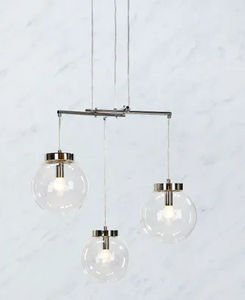 Lampa wisząca SICILY Pendant 3L Chrome/Clear
