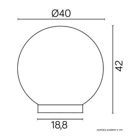 Lampa stojąca zewnętrzna Suma kula Alekule G 400 Z