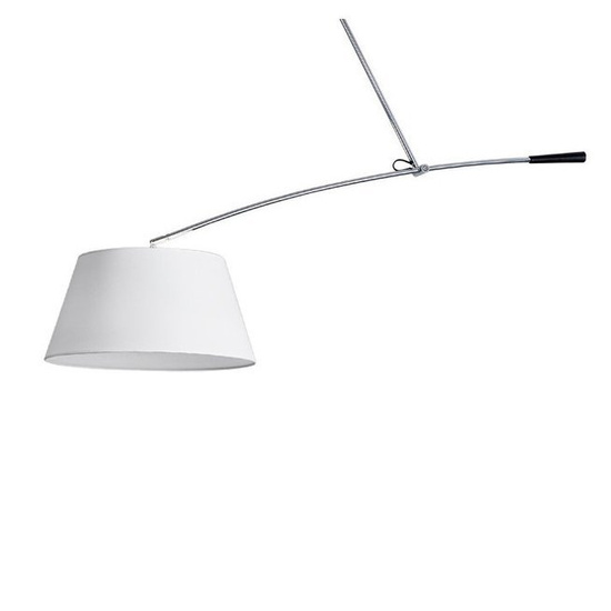 Lampa wisząca na długim wysięgniku Barcelona biały - chrom 