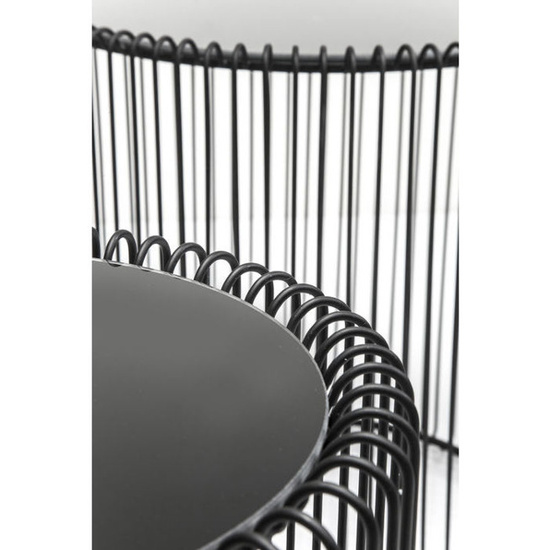Zestaw dwóch stolików kawowych Wire Black Kare Design 79578 