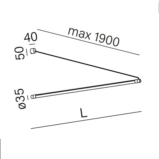 Kinkiet PIPER 132 cm LED 230V AQform