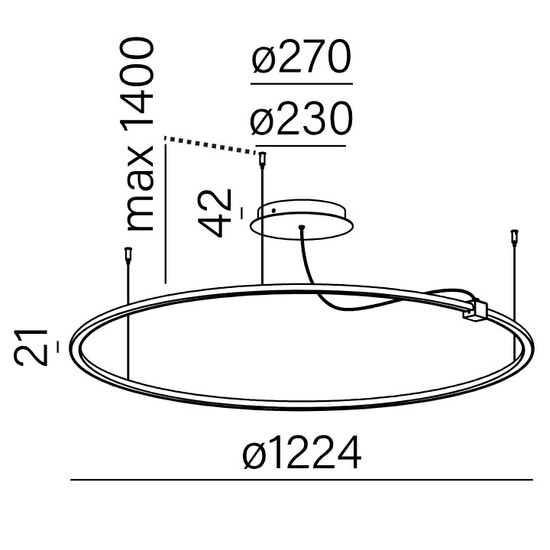 Lampa wisząca BUCLO down LED AQFORM